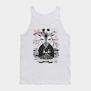 Despondent Giraffe Japanese Art Print Tank Top